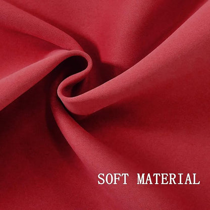 Red Valance for Kitchen Blackout Grommet Curtain Valance Window Treatment for Living Room Short Straight Drape Valance for Bedroom Kids Room/Basement/Loft 42X18 Inch Long 1 Panel