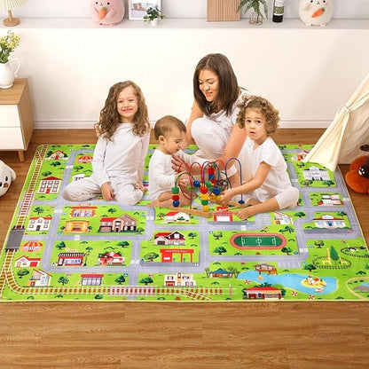 Kids Rug 3x5 Rug Baby Floor Mat Kids Educational Rug Area Rug for Classroom Play Mats for Babies and Toddlers Nursery Rug Kids Room Rugs for Bedroom Carpet Car Rug