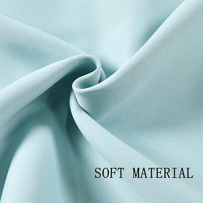 Aqua Valances for Kitchen Windows - Room Darkening Valances for Window with Grommet 52 by 18 Inch,1 Panel