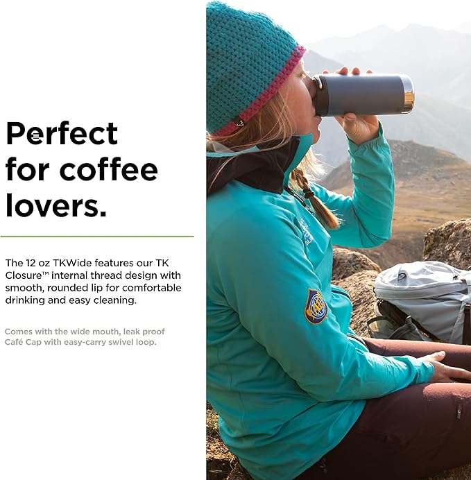 Klean Kanteen TK Wide 12 Oz Real Teal