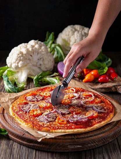 Moss & Stone Stainless Steel Serrated Small Knife Set, Kitchen knives Set With High-Carbon Stainless Steel Blades & Wood Block Set, Cutlery Knife Set Small, Basics 7 Piece Kitchen Knifes