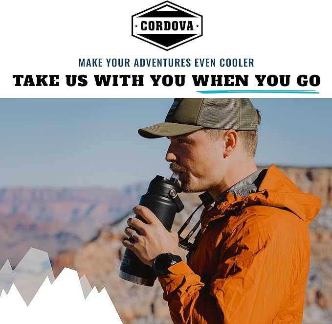 Cordova Outdoors Trailhead Class Water Bottle, Snowcap, 32 oz
