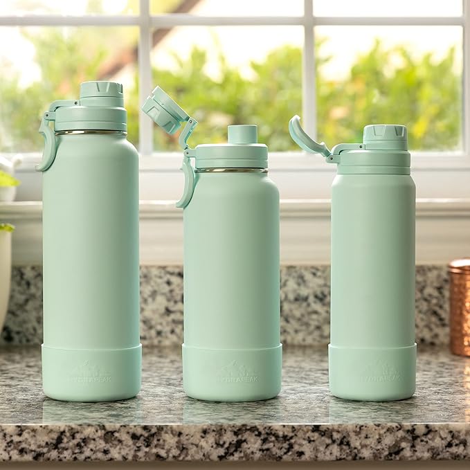 Hydrapeak 32oz Sport Insulated Water Bottle with Chug Lid, Leak & Spill Proof, Keeps Drinks Cold for 24 Hours, Hot for 12 Hours, Premium Stainless Steel Water Bottles (32oz, Orchid)