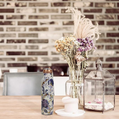 Copper Water Bottle 34 oz Pure Hammered Ayurvedic Pure Copper Vessel For Drinking Leak Proof Bottle With Carry Bag for Sport Fitness Yoga Sports Copper Bottles 1000 ML