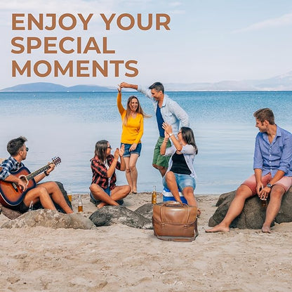 Ax store - Leather wine bag - 6 bottles insulated tote bag - Wine Cooler bag - Wine accessories for wine lovers