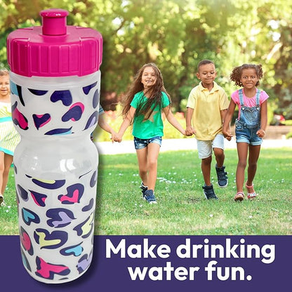 50 Strong Kids Water Bottle | 22 oz. BPA- Free Sports Squeeze Water Bottles with Pull Top Cap |Perfect Water Bottle for School | Reusable & Durable for Boys & Girls | Made in USA