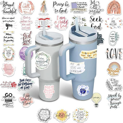 200PCS Inspirational Stickers for Stanley Cup - Waterproof Vinyl Aesthetic Stickers for Water Bottle Laptop Tumbler Phone Case Scrapbooking Skateboard Teens Girls Aldult Kids