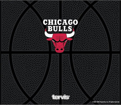 Tervis NBA Chicago Bulls Leather Triple Walled Insulated Tumbler, 24oz Wide Mouth Bottle, Stainless Steel