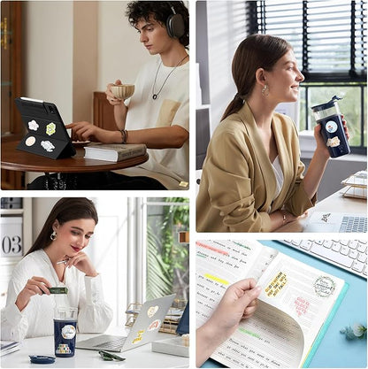 50Pcs Flower Stickers, Inspirational Retro Stickers for Tumbler Cup Water Bottle Laptop Phone Case Scrapbooking Skateboard Teens Aldult Kids