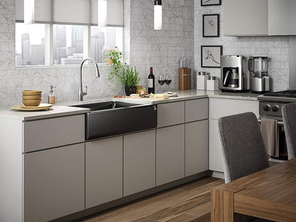 Cairn Undermount Single-bowl Farmhouse Kitchen Sink with Fluted Design