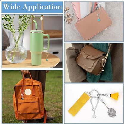 6PCS Letter Charm Accessories for Stanley Cup, Name ID Letter Handle Charm for Stanley Handle Identification Letter Pendant Handle Decoration for Stanley Tumbler Charms (Letter J)