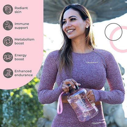 50oz | 1.5L Hydrogen Water Bottle Generator | Latest 2024 SPE PEM Technology | Leakproof | Sports Bottle Jug and Handle | Tritan BPA Free Plastic (Pink)