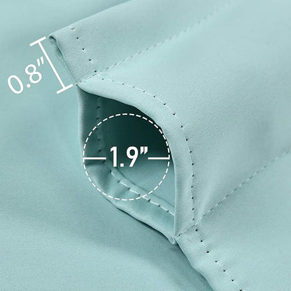 Aqua Valance for Windows 60x18 Inch Solid Thermal Insulated Blackout Rod Pocket Kitchen Short Curtain Toppers Valance for Bathroom Living Room 1 Panel
