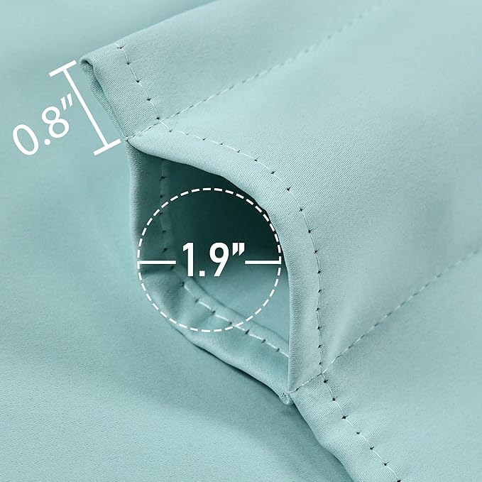 Aqua Valances for Kitchen Windows Rod Pocket Blackout Thermal Insulated Window Treatment Valances 1 Panel 42 by 18 Inch