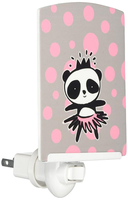 Caroline's Treasures BB7035CNL Panda Bear Ballerina Ceramic Night Light Compact, UL-Certified, Ideal for Bedroom, Bathroom, Nursery, Hallway, Kitchen, 6x4x3, Multicolor