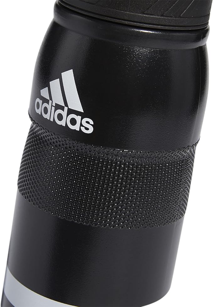 adidas unisex adult 750 Ml (28 Oz) Stadium Refillable Plastic sports water bottles, Black/White, One Size US