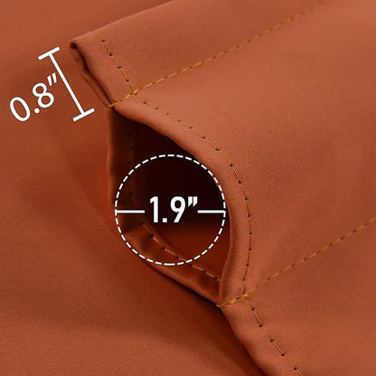 Burnt Orange Valance - Rust Valance for Windows 2 Panels 42x18 Inch Solid Blackout Rod Pocket Kitchen Short Curtain Toppers Valance for Bathroom Living Room, Terracotta