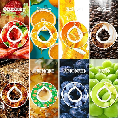 Air Water Bottle with Flavor Pods, Flavored Water Bottle,750ML Large Scented Flavor Water Bottle,Sports Water Cup with Straw Suitable for Outdoor Sports(New Blue+8Pods)