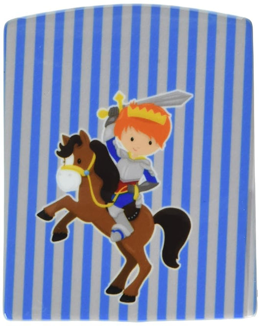 Caroline's Treasures BB8747CNL Ginger Boy Knight on Horse Ceramic Night Light Compact, UL-Certified, Ideal for Bedroom, Bathroom, Nursery, Hallway, Kitchen, 6x4x3, Multicolor