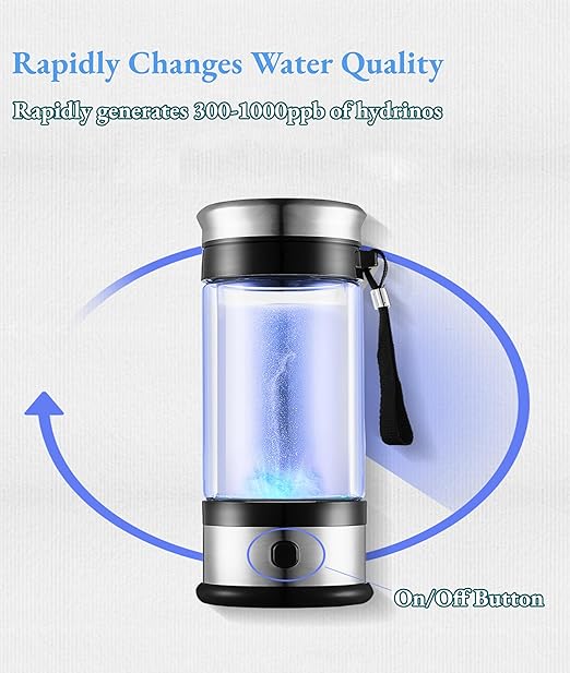 350mL Hydrogen Water Bottle, Hydrogen Water Bottle Generator, Hydrogen Rich Water Bottle Portable Hydrogen Generator Cup Water Ionizer (Water Cup)
