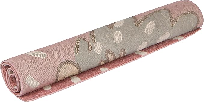 KC Cubs Boy & Girl Modern Decor Multicolor Area Rug and Carpet Collection for Kids, Toddlers and Baby Nursery, Animal Face Pink Huggable Hedgehog