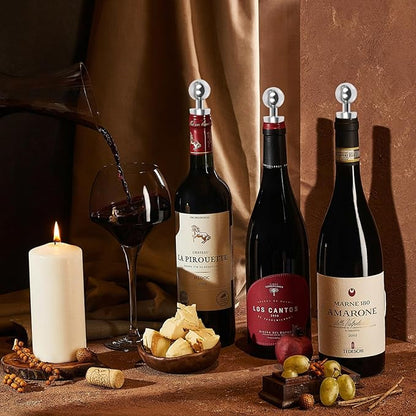 8Pcs Wine Stopper Bottle Stopper Wine Saver, Silicone Reusable Wine Corks, Wine Bottle Stopper for Bar, Camping, Party, Wedding (Silver)