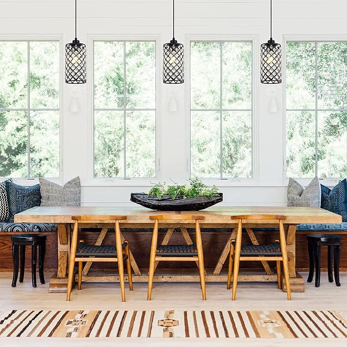 Pendant Lights Kitchen Island, Farmhouse Pendant Lighting, Crystal Pendant Light, Single Kitchen Island Lighting Over Island,1 Light Crystal Pendant Lights Kitchen Island