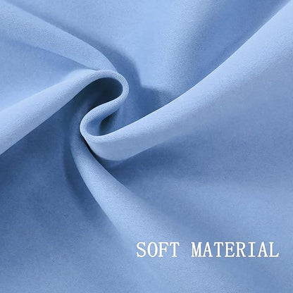 Sky Blue Valances for Windows 100X18 Inches Blackout Thermal Insulated Valance with Grommet Top for Kitchen Living Room Short Straight Drape Valance for Bedroom Kids Room 1 Panel
