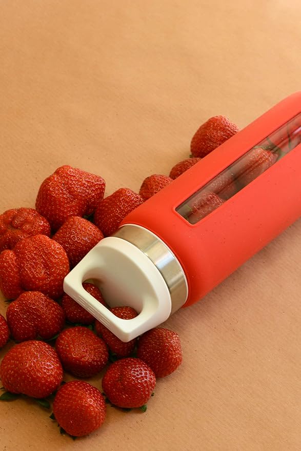 Sigg Dream Glass Water Bottle with Silicone, 0.65 Litre, Scarlet