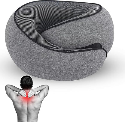 Airplane Travel Neck Pillow, Memory Foam Airplane Travel Pillow, 360 Degree Comfort and Breathability, Washable Modal Cover.Travel neck pillow for Airplane, Neck Pillow Airplane (Light Gray)