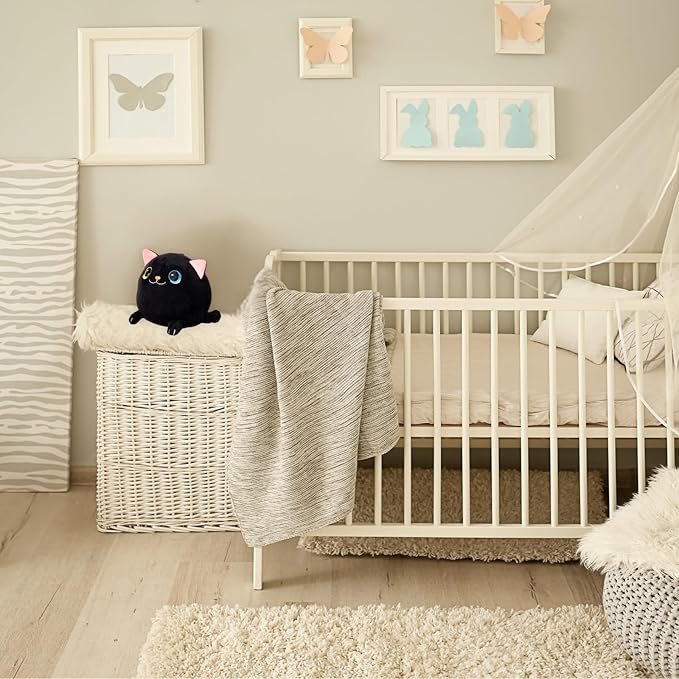 9.4" Black Cat Plush Toys - Halloween Stuffed Animal Cute Black Cat Pillow Halloween Plush Cat Stuffed Animals Halloween Cat Plush Gift for Halloween Party Decor Kids, Girls & Boys Birthday