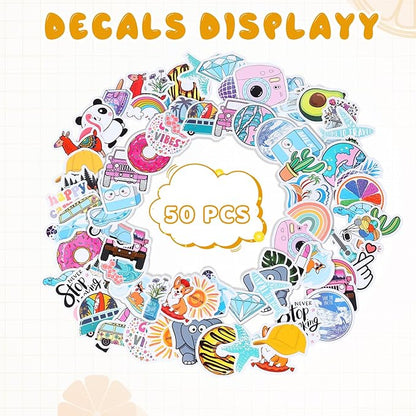 30 Pcs Ice Cream Buckets with Lids and Handles Drink Rum Buckets for Parties Cocktails Reusable Clear Plastic Food Containers with 50 Pcs Summer Stickers