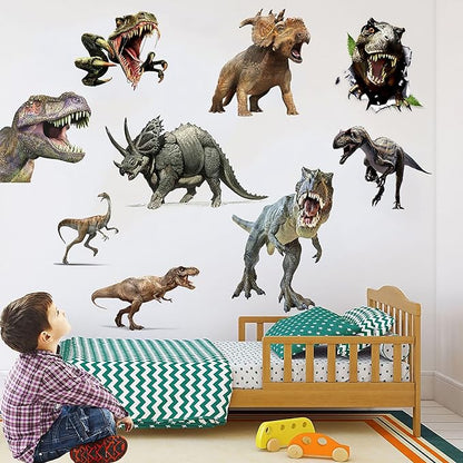 Large Dinosaur Wall Decals Tyrannosaurus Rex Wall Stickers for Boy's Room Kids Baby Nursery Bedroom Playroom Living Room Wall Decor
