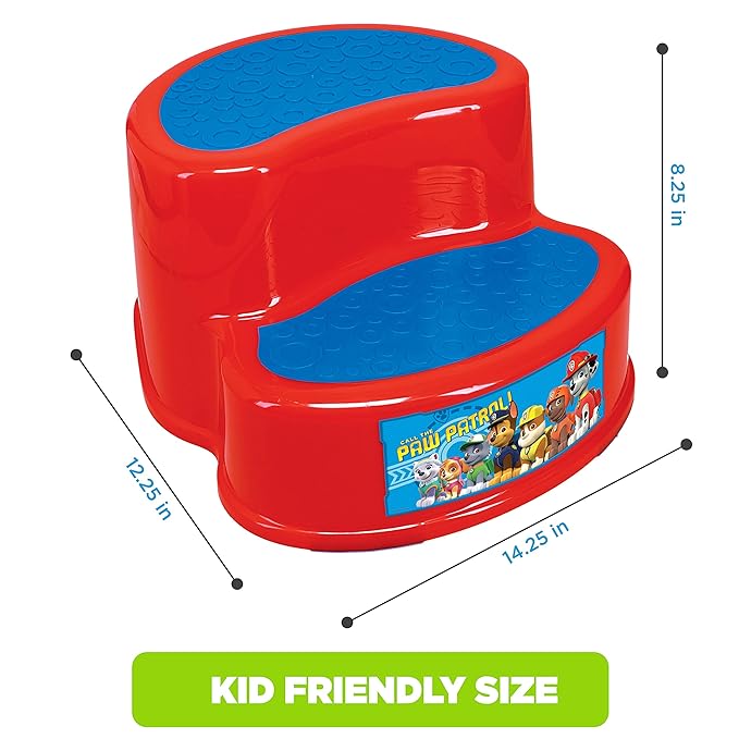 Nickelodeon Paw Patrol 2-Step Transition Step Stool, Red/Blue
