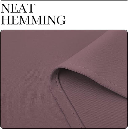 NICETOWN Dry Rose Room Darkening Curtains for Kitchen, Set of 2, 42 inches Wide by 50 inches Long, Window Treatment Thermal Insulated Solid Grommet Room Darkening Curtains/Drapes for Bedroom