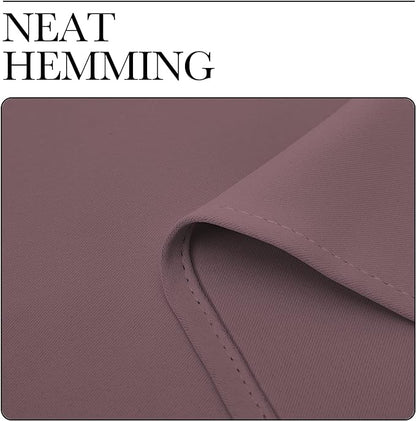 NICETOWN Dry Rose Room Darkening Curtains for Kitchen, Set of 2, 42 inches Wide by 78 inches Long, Window Treatment Thermal Insulated Solid Grommet Room Darkening Curtains/Drapes for Bedroom