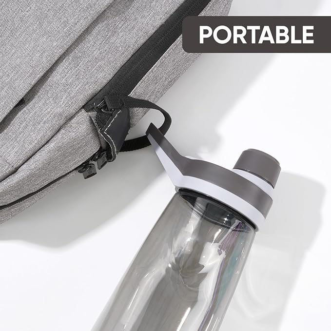 Kerilyn 32oz Water Bottle, Wide Mouth Plastic Water Bottles Chug Lid Sports Water Bottle, Reusable Water Bottle With Handle, Leak-Proof Clear Water Bottle for Travel, Fitness, Men, Women, Black