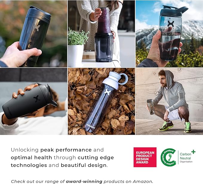 Promixx FORM Water Bottle - Premium Large Water Bottles for Shakes Infusions and Hydration - Lifetime Durability, Leakproof Sports Water Bottle BPA Free - 26oz (White)