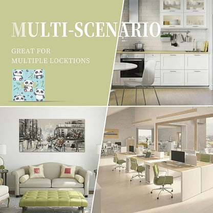 Cartoon Cute Panda Double Toggle Light Switch Covers 2 Gang Wall Plate Dual Decorative Switchplate Electrical Faceplate for Bathroom Country Kitchen Bedroom Decor, 4.9" x 5"