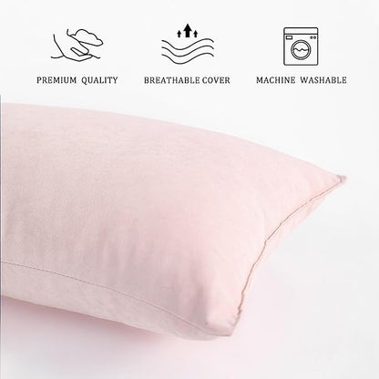 BEDSUM 2 Pack Tiny Pillows, 11"x7" Microfiber Mini Pillows for Travel, Dogs, Cats, Soft and Machine Washable Small Pillows for Neck, Wrist, and Knee Comfort, Pink