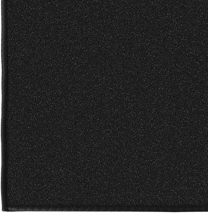 Machine Washable Modern Solid Design Non-Slip Rubberback 2x3 Traditional Area Rug for Entryway, Bedroom, Kitchen, Bathroom, 2'3" x 3', Black