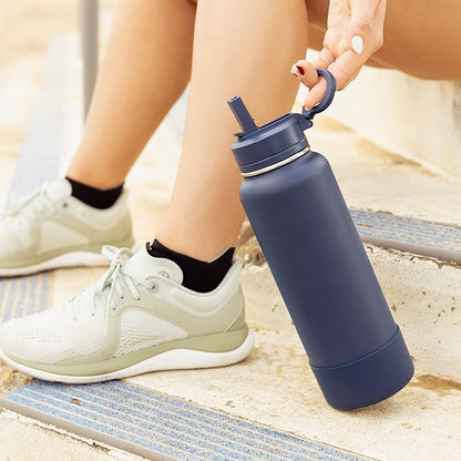 Hydrapeak 32oz Sport Insulated Water Bottle with Chug Lid, Leak & Spill Proof, Keeps Drinks Cold for 24 Hours, Hot for 12 Hours, Premium Stainless Steel Water Bottles (32oz, Alpine)