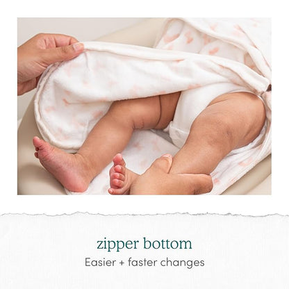 aden + anais, Cotton Knit Baby Wrap, Newborn Wearable Swaddle Blanket, 3 Pack, Flowers Bloom, 0-3 Months