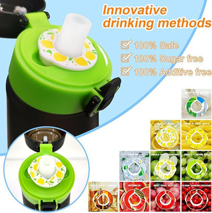 Air Water Bottle with Flavor Pods, 750ML Scent Water Cup with Flavor Pods Box，0% Sugar Fragrance Water Bottle Suitable for Outdoor Sports (Blackgreen+10pods)