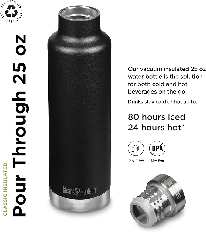 Klean Kanteen Insulated Pour Through - 25 oz - Black