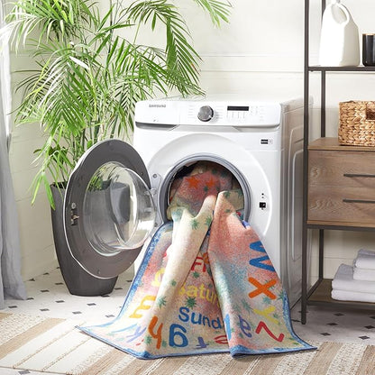 SAFAVIEH Kids Playhouse Collection Accent Rug - 3'3" x 5'3", Blue & Orange, Non-Shedding Machine Washable & Slip Resistant Ideal for High Traffic Areas for Boys & Girls in Playroom (KPH251M)