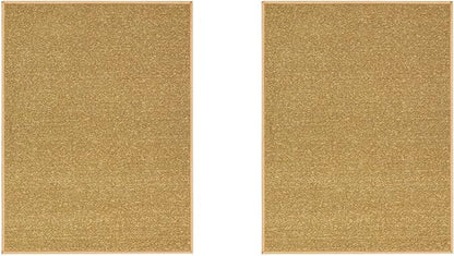 Machine Washable Modern Solid Design Non-Slip Rubberback 2x3 Pack of 2 Traditional Area Rug for Entryway, Bedroom, Kitchen, Bathroom, 2'3" x 3' - Pack of 2, Beige