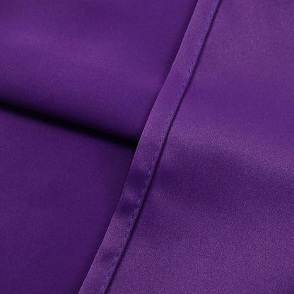 Purple Valance for Kitchen Windows Solid Grommet Top Blackout Valance Window Treatment for Living Room Short Straight Drape Valance for Bedroom Kids Room 42X18 1 Panel Royal Purple