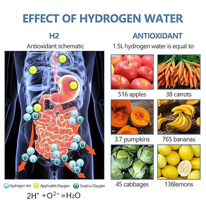 H2 Rich Hydrogen Generator Glass Water Thermos Bottle | Portable Ionizer Machine with Quick Electrolysis | 420ml Capacity, SPE/PEM Technology | Ideal for Home, Travel, Exercise, and Gifting