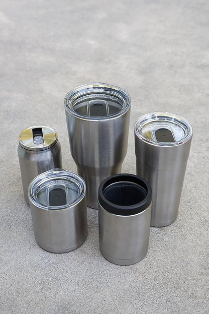 Camco Currituck Heavy Duty Stainless Steel Tumbler Cup with Lid by Camco- Perfect for Travel, Camping, Hiking, The Beach and Sports, Won't Condensate- 20 oz (51861)